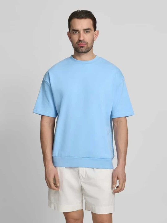 Zdjęcie produktu Oversized t-shirt z okrągłym dekoltem lindbergh Jasnoniebieski