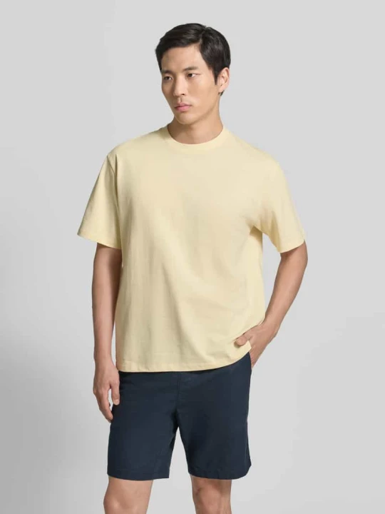 Zdjęcie produktu Oversized t-shirt z okrągłym dekoltem lindbergh Jasnożółty