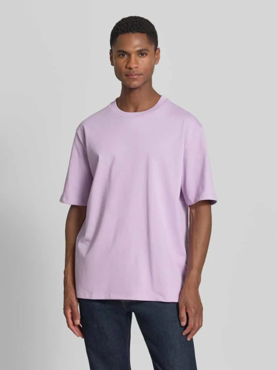 Zdjęcie produktu Oversized t-shirt z okrągłym dekoltem lindbergh Lawendowy