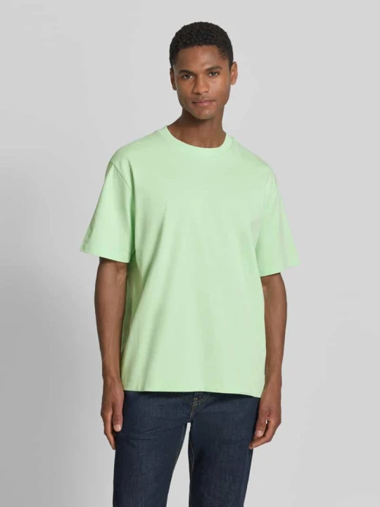 Zdjęcie produktu Oversized t-shirt z okrągłym dekoltem lindbergh Jasnozielony