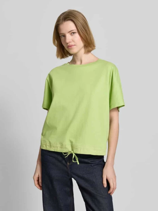 Zdjęcie produktu Oversized t-shirt z okrągłym dekoltem Smith & Soul Zielony