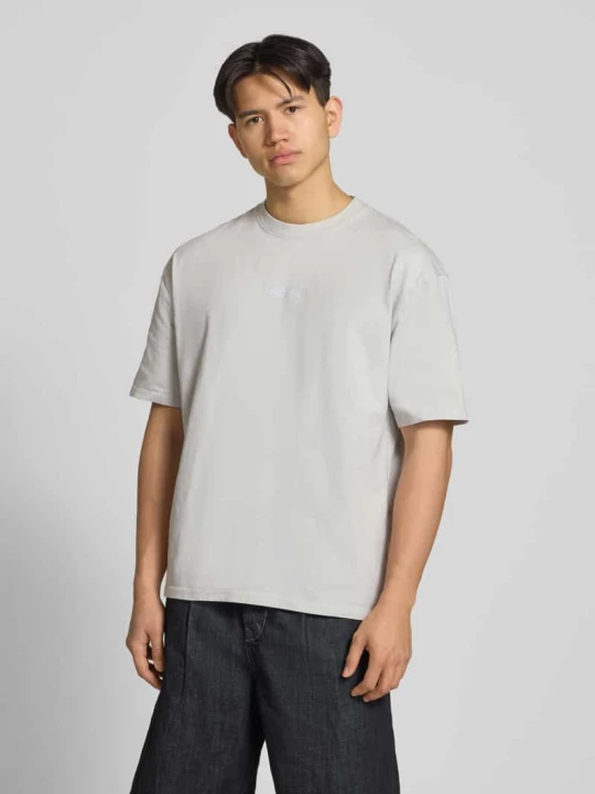 Zdjęcie produktu Oversized t-shirt z rękaw o dł. 1/2 model 'Towson' Pegador Jasnoszary