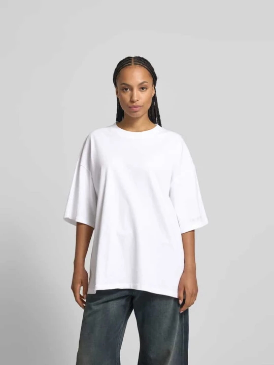 Zdjęcie produktu Oversized T-shirt z Wyhaftowane logo Black Palms Biały