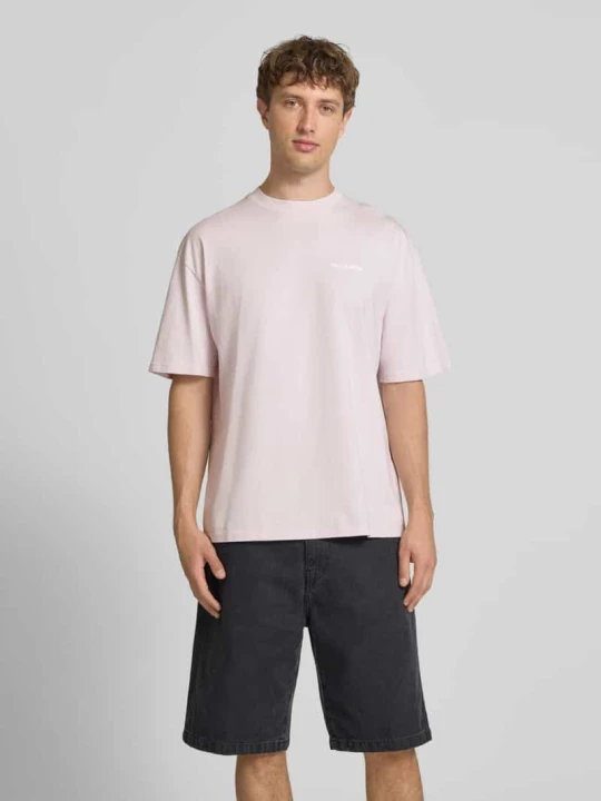 Zdjęcie produktu Oversized T-shirt z Wyhaftowane logo Pegador Jasnofioletowy