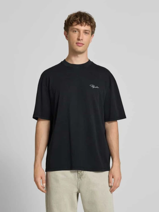 Zdjęcie produktu Oversized T-shirt z Wyhaftowane logo Pegador Czarny