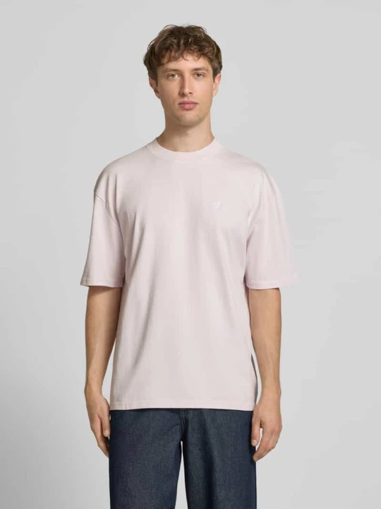 Zdjęcie produktu Oversized T-shirt z Wyhaftowane logo Pegador Jasnofioletowy
