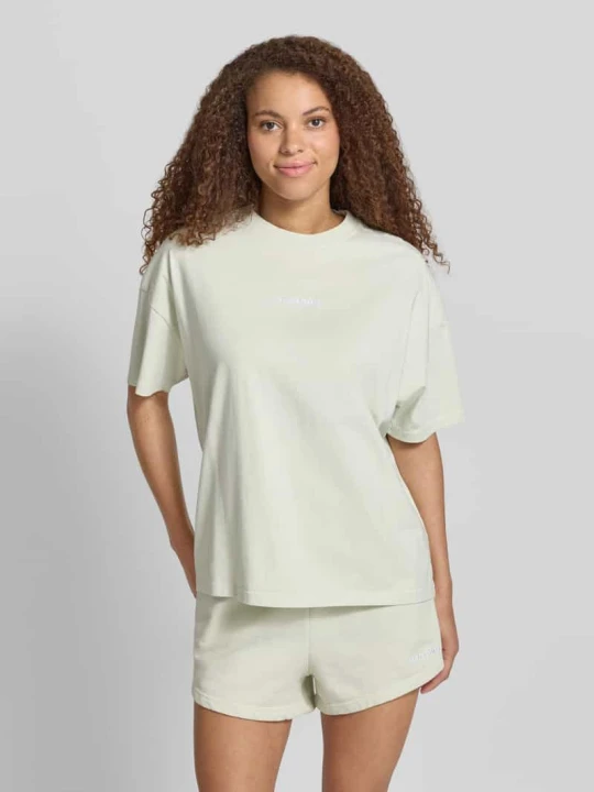 Zdjęcie produktu Oversized t-shirt z wyhaftowanym logo model 'BRACY' Pegador Trzcinowy