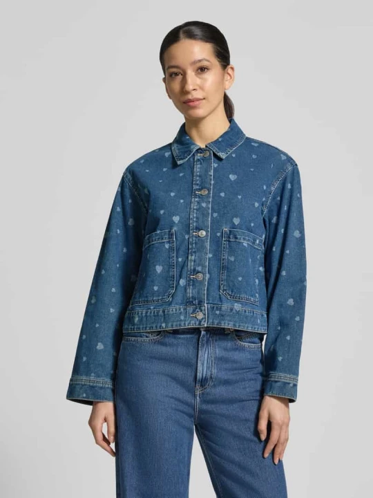 Zdjęcie produktu Oversizowa kurtka jeansowa z czystej bawełny Tom Tailor Jeansowy niebieski