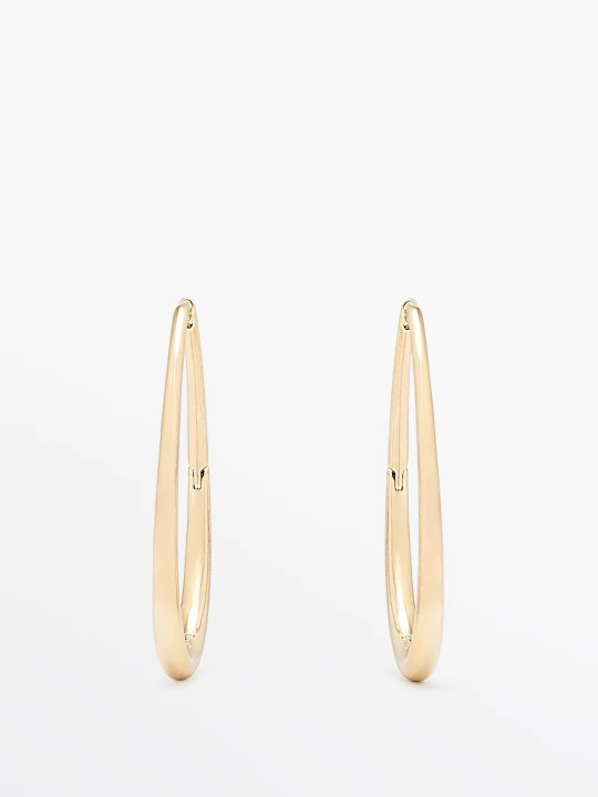 Zdjęcie produktu Owalne Kolczyki Koła - Złoty - Massimo Dutti - Female