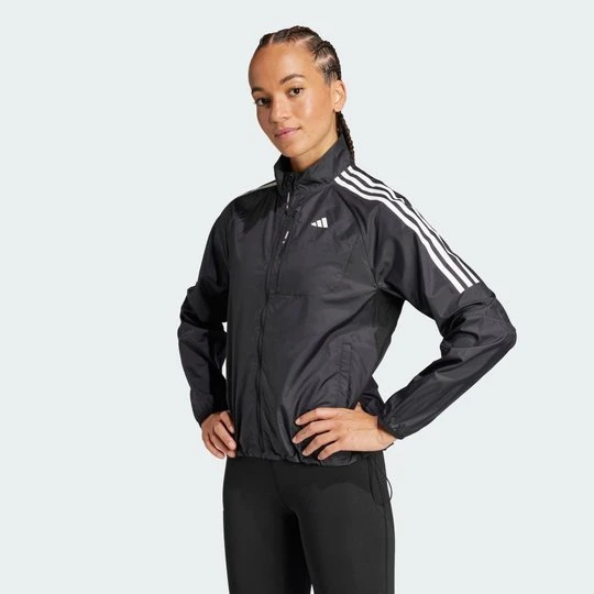 Zdjęcie produktu Own the Run 3-Stripes Packable Jacket Adidas czarny