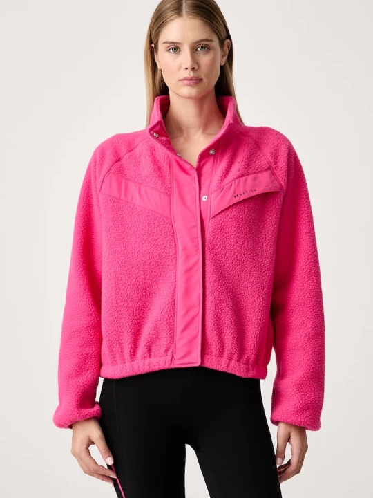 Zdjęcie produktu P.E Nation bluza rozpinana damska polarowa Shelter Sherpa różowy