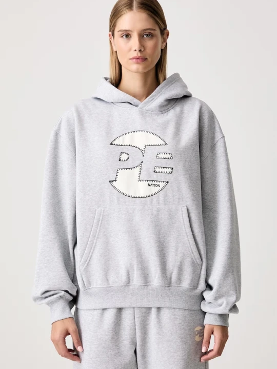 Zdjęcie produktu P.E Nation bluza z kapturem damska z bawełną Voltage szary