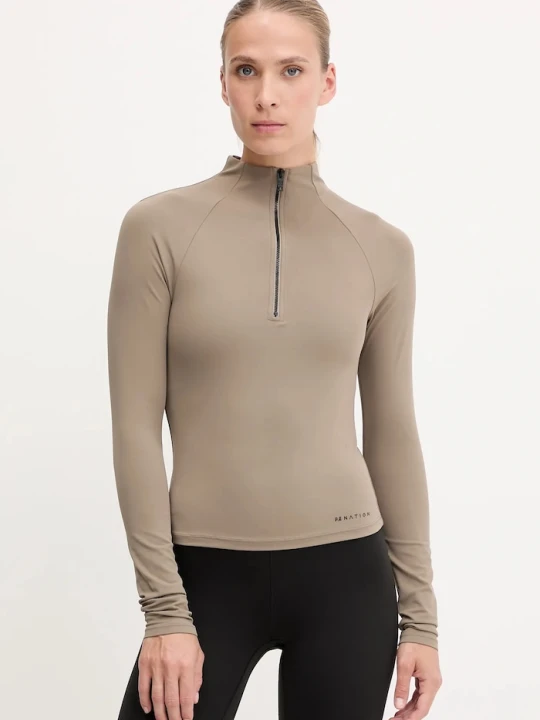 Zdjęcie produktu P.E Nation longsleeve treningowy damski Routine beżowy