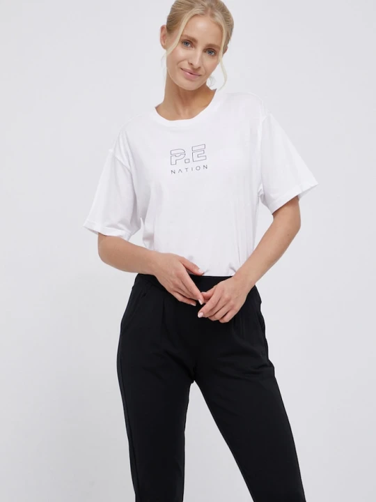 Zdjęcie produktu P.E Nation T-shirt bawełniany biały