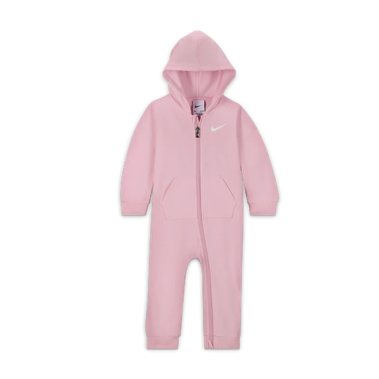 Zdjęcie produktu Pajacyk z kapturem dla niemowląt Nike Baby Essentials - Różowy