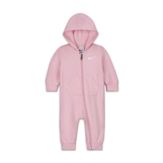 Zdjęcie produktu Pajacyk z kapturem dla niemowląt Nike Baby Essentials - Różowy