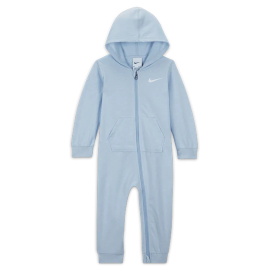 Zdjęcie produktu Pajacyk z kapturem dla niemowląt (12–24 M) Nike Baby Essentials - Niebieski