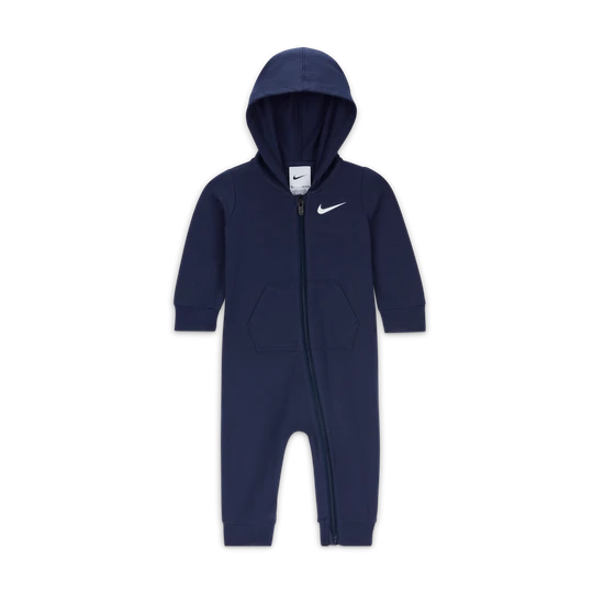 Zdjęcie produktu Pajacyk z kapturem dla niemowląt Nike Baby Essentials - Niebieski