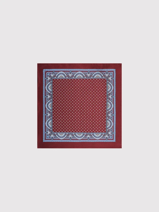 Zdjęcie produktu PAKO LORENTE – Bordowa poszetka w paisley