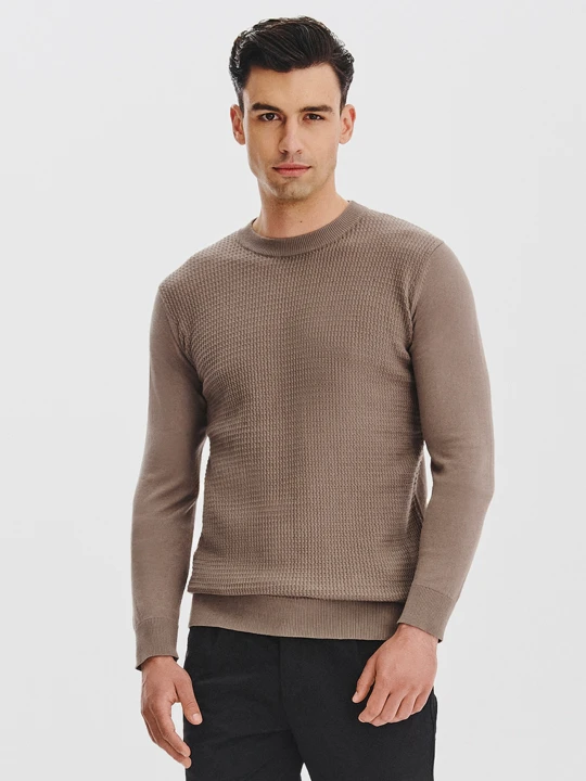 Zdjęcie produktu PAKO LORENTE – Brązowy sweter męski