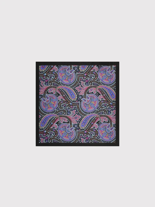 Zdjęcie produktu PAKO LORENTE – Czarna poszetka w paisley