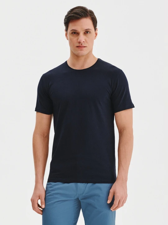 Zdjęcie produktu PAKO LORENTE – Czarny gładki t-shirt męski