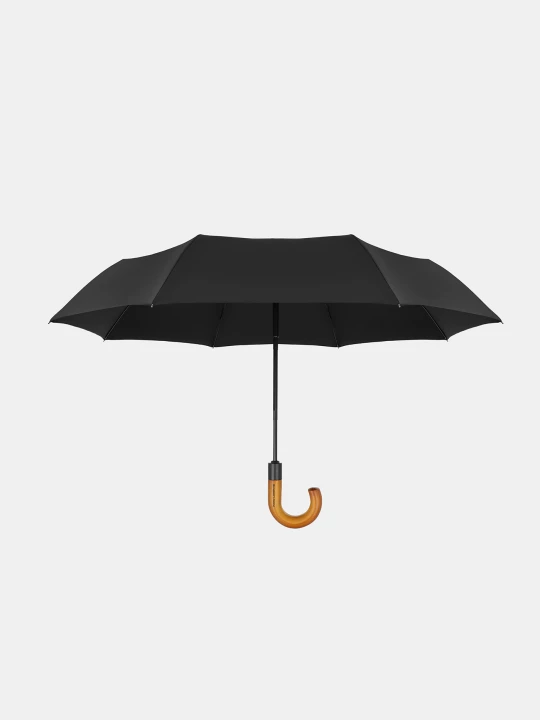 Zdjęcie produktu PAKO LORENTE – Czarny parasol z drewnianą rączką