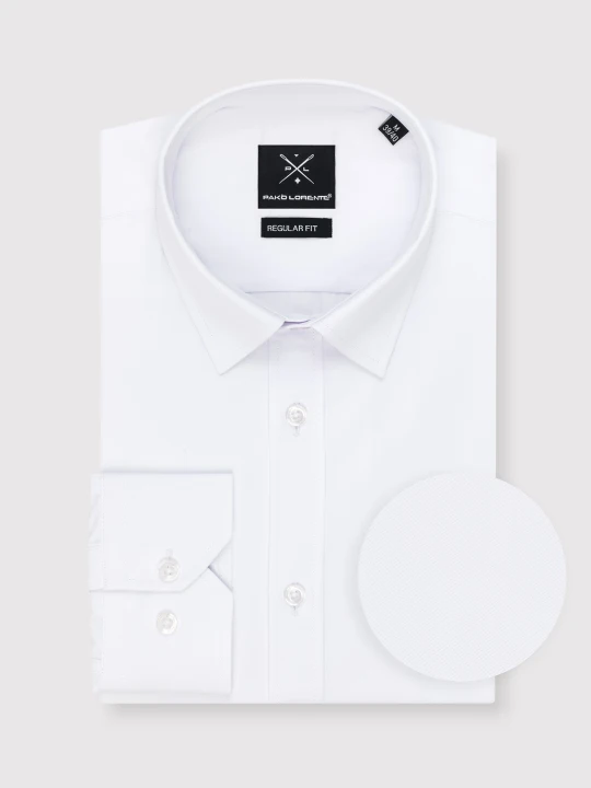 Zdjęcie produktu PAKO LORENTE – Elegancka biała koszula męska w fasonie Regular