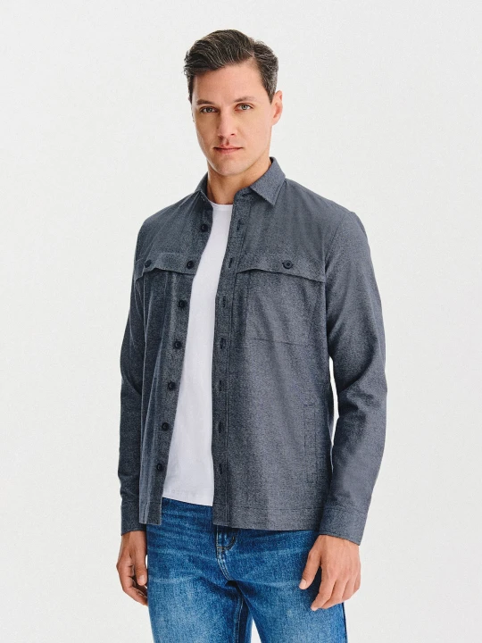 Zdjęcie produktu PAKO LORENTE - Granatowa koszula overshirt