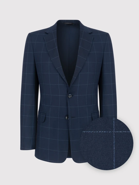 Zdjęcie produktu PAKO LORENTE – Granatowa marynarka w kratę Windowpane