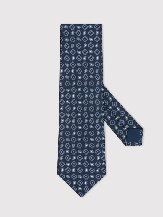 Zdjęcie produktu PAKO LORENTE – Granatowy krawat męski paisley w mikrowzór