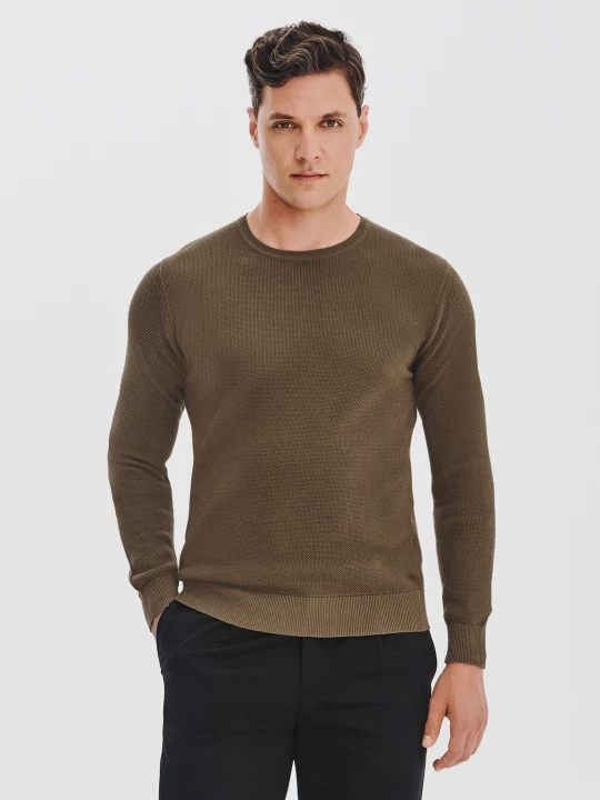 Zdjęcie produktu PAKO LORENTE - Granatowy sweter męski o-neck