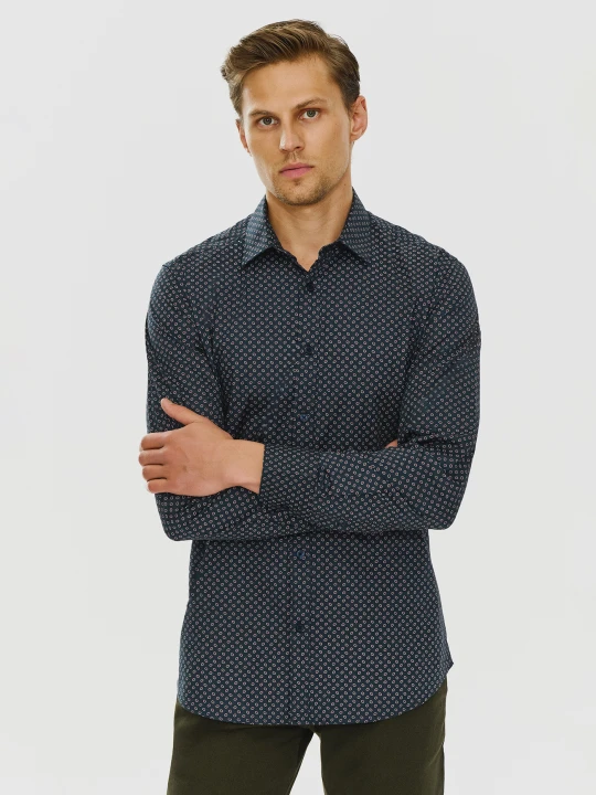 Zdjęcie produktu PAKO LORENTE – Koszula w kolorze granatowym w mikrowzór P24SF-1X-028-G-S - Pako Lorente