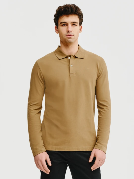 Zdjęcie produktu PAKO LORENTE – Oliwkowe polo longsleeve