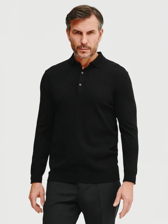 Zdjęcie produktu PAKO LORENTE – Sweter polo w kolorze granatowym