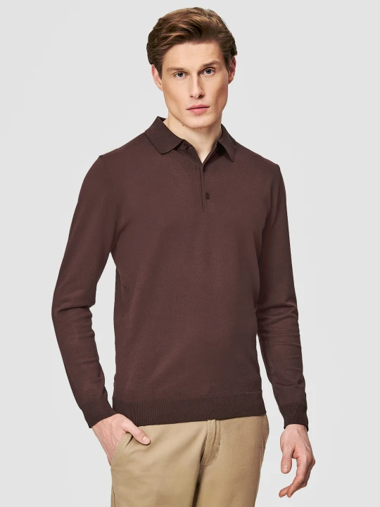 Zdjęcie produktu PAKO LORENTE - Sweter polo w kolorze granatowym