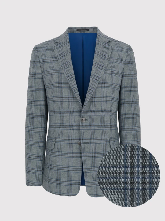 Zdjęcie produktu PAKO LORENTE – Szara marynarka casualowa w kratkę