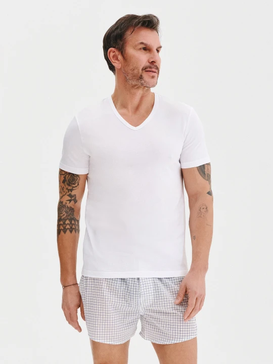 Zdjęcie produktu PAKO LORENTE – T-shirt v-neck w czarnym kolorze, dwupak