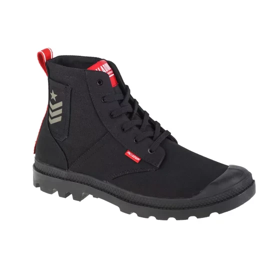 Zdjęcie produktu Palladium Pampa Hi Army 78583-008-M, Unisex, Czarne, buty sneakers, tkanina, rozmiar: 36