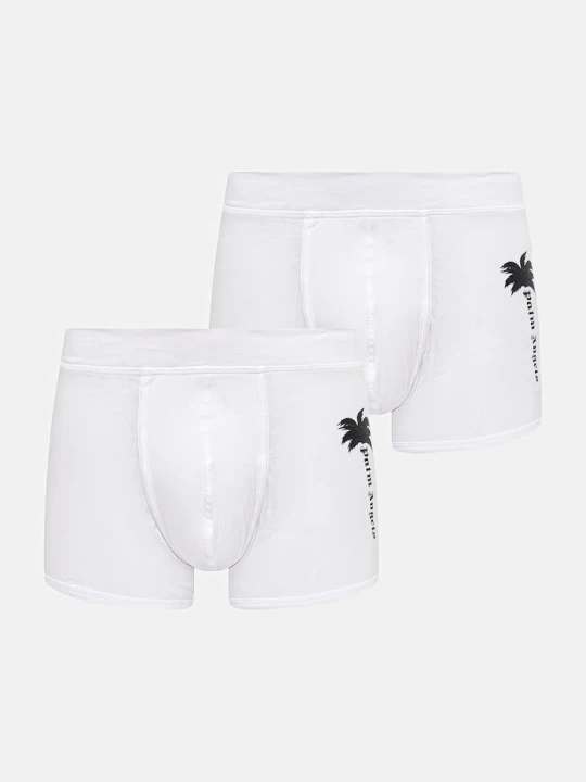 Zdjęcie produktu Palm Angels bokserki dopasowane męskie bawełniane z elastanem 2-pack biały
