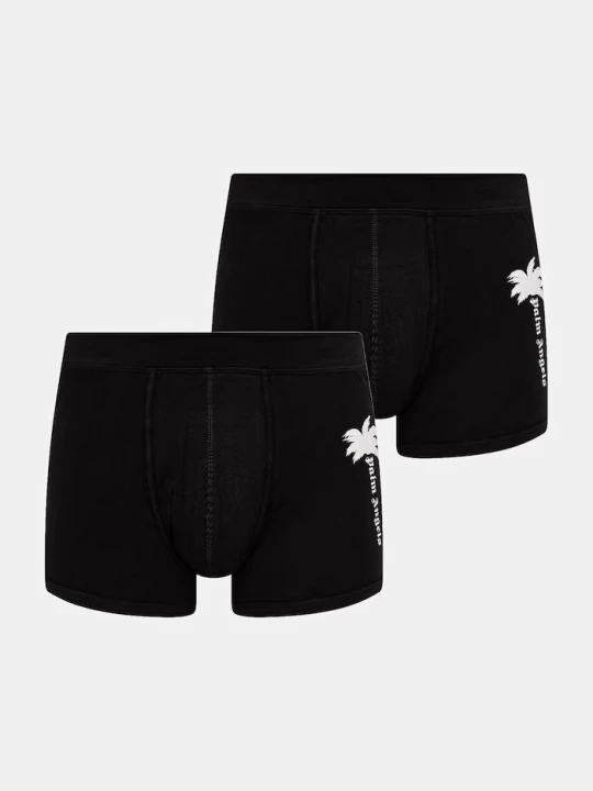 Zdjęcie produktu Palm Angels bokserki dopasowane męskie bawełniane z elastanem 2-pack czarny