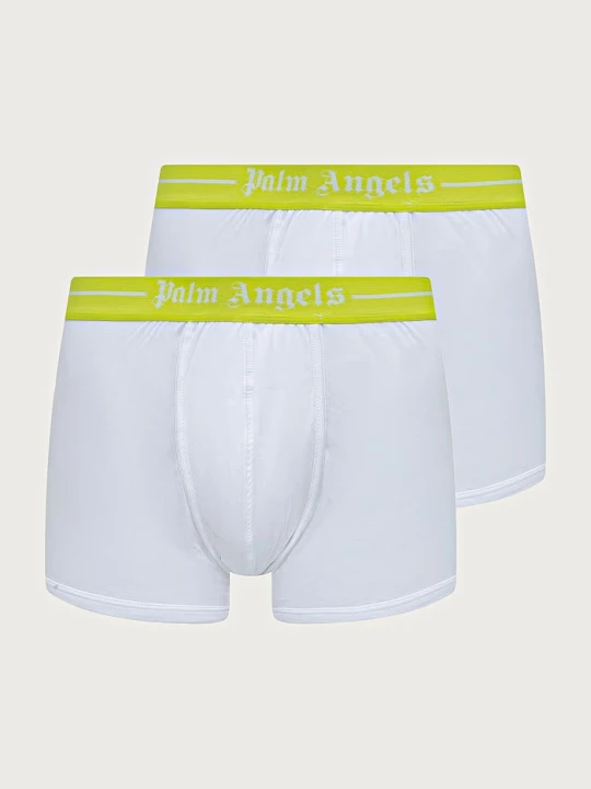 Zdjęcie produktu Palm Angels bokserki dopasowane męskie bawełniane z elastanem 2-pack biały