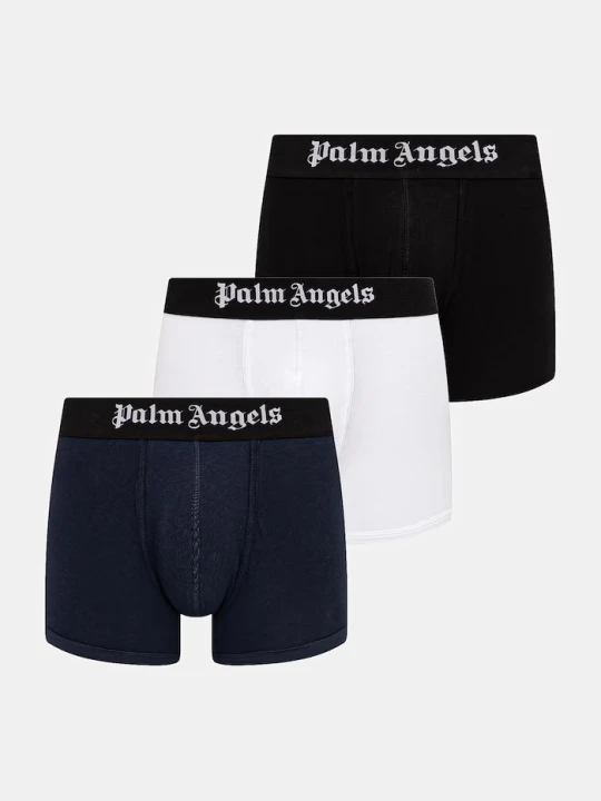 Zdjęcie produktu Palm Angels bokserki dopasowane męskie bawełniane z elastanem 3-pack biały