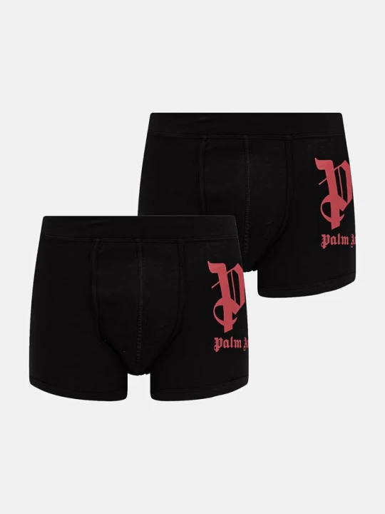 Zdjęcie produktu Palm Angels bokserki dopasowane męskie z bawełną 2-pack czarny