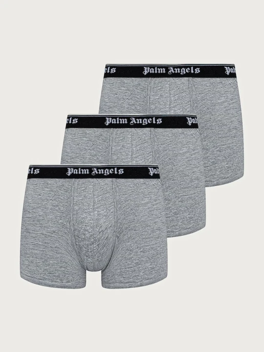 Zdjęcie produktu Palm Angels bokserki dopasowane męskie z bawełną 3-pack szary
