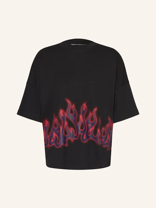 Zdjęcie produktu Palm Angels Koszulka Oversize Flames schwarz CZARNY