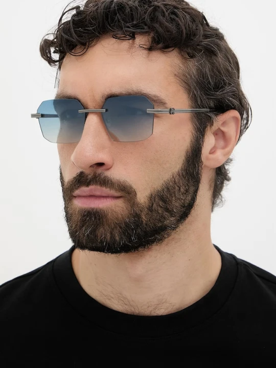 Zdjęcie produktu Palm Angels okulary przeciwsłoneczne kwadratowe srebrny
