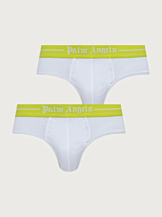 Zdjęcie produktu Palm Angels slipy męskie bawełniane z elastanem 2-pack biały