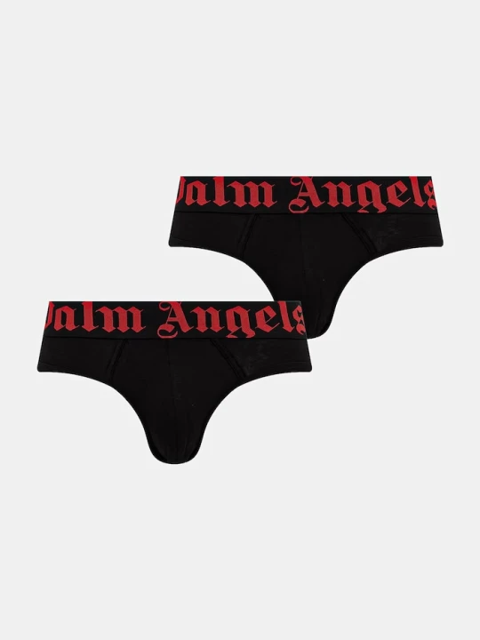 Zdjęcie produktu Palm Angels slipy męskie z bawełną 2-pack czarny