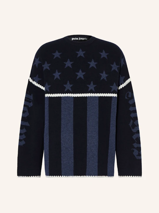 Zdjęcie produktu Palm Angels Sweter Stars & Stripes blau